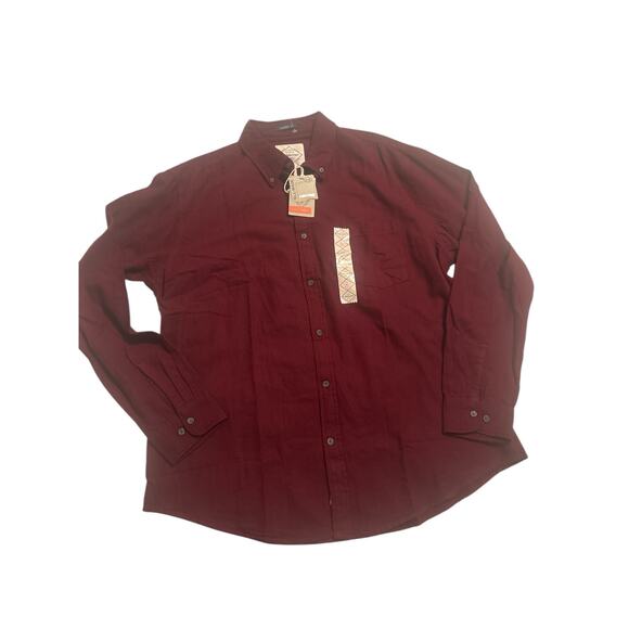 St. John’s Bay Maroon Flannel - Picture 1 of 2